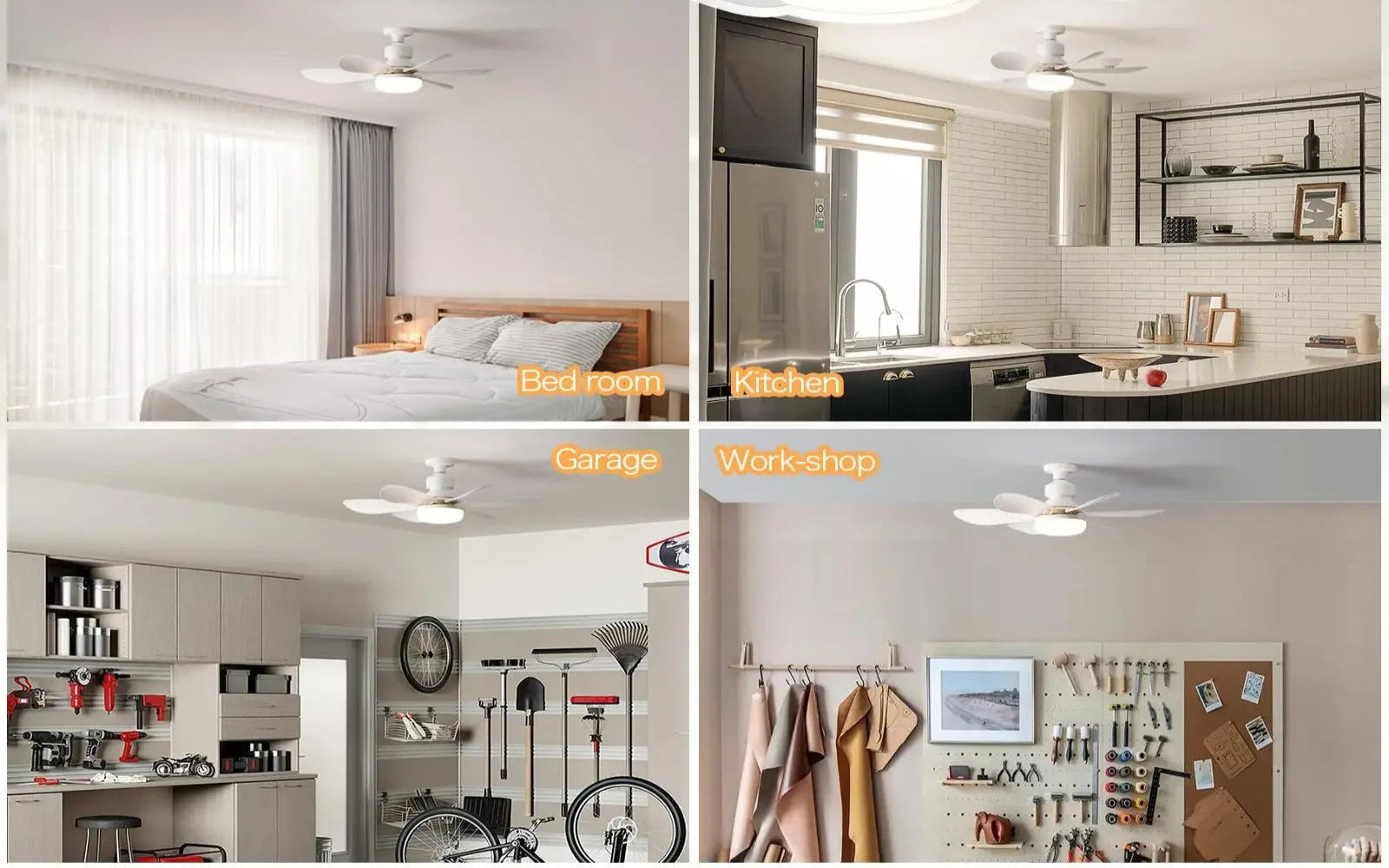 Ceiling Fan Light E27 LED 30W Mute Electric Ceiling Fan Light with Remote Control Lighting Living Room Study Room